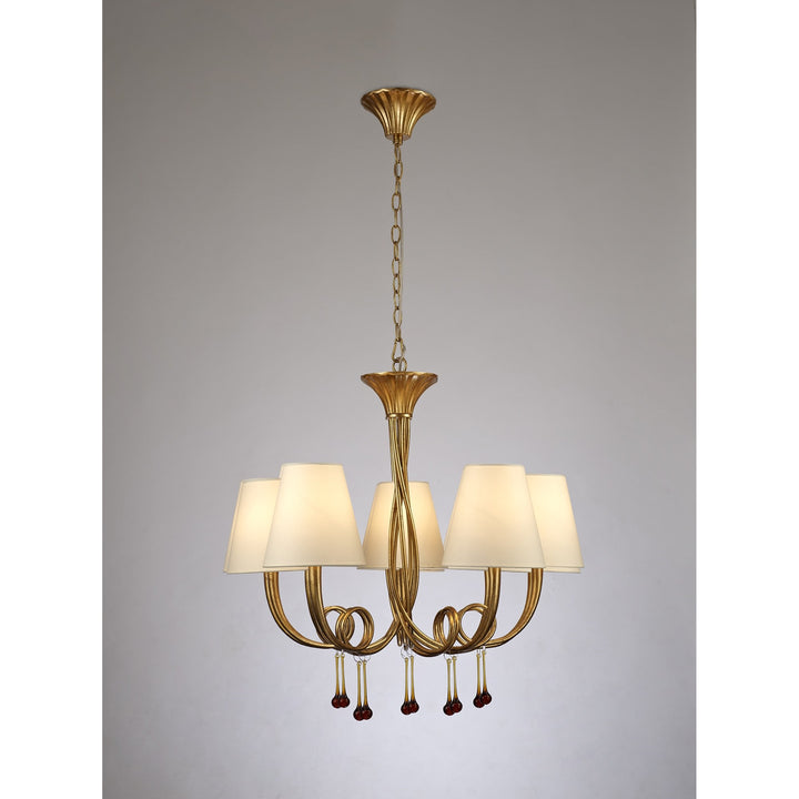 Mantra M6206 Paola Pendant 70cm Round Gold Painted