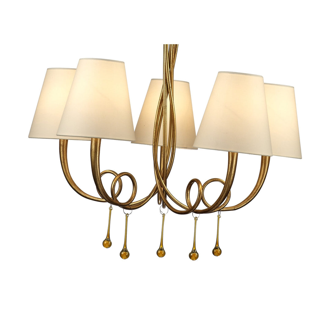 Mantra M6206 Paola Pendant 70cm Round Gold Painted