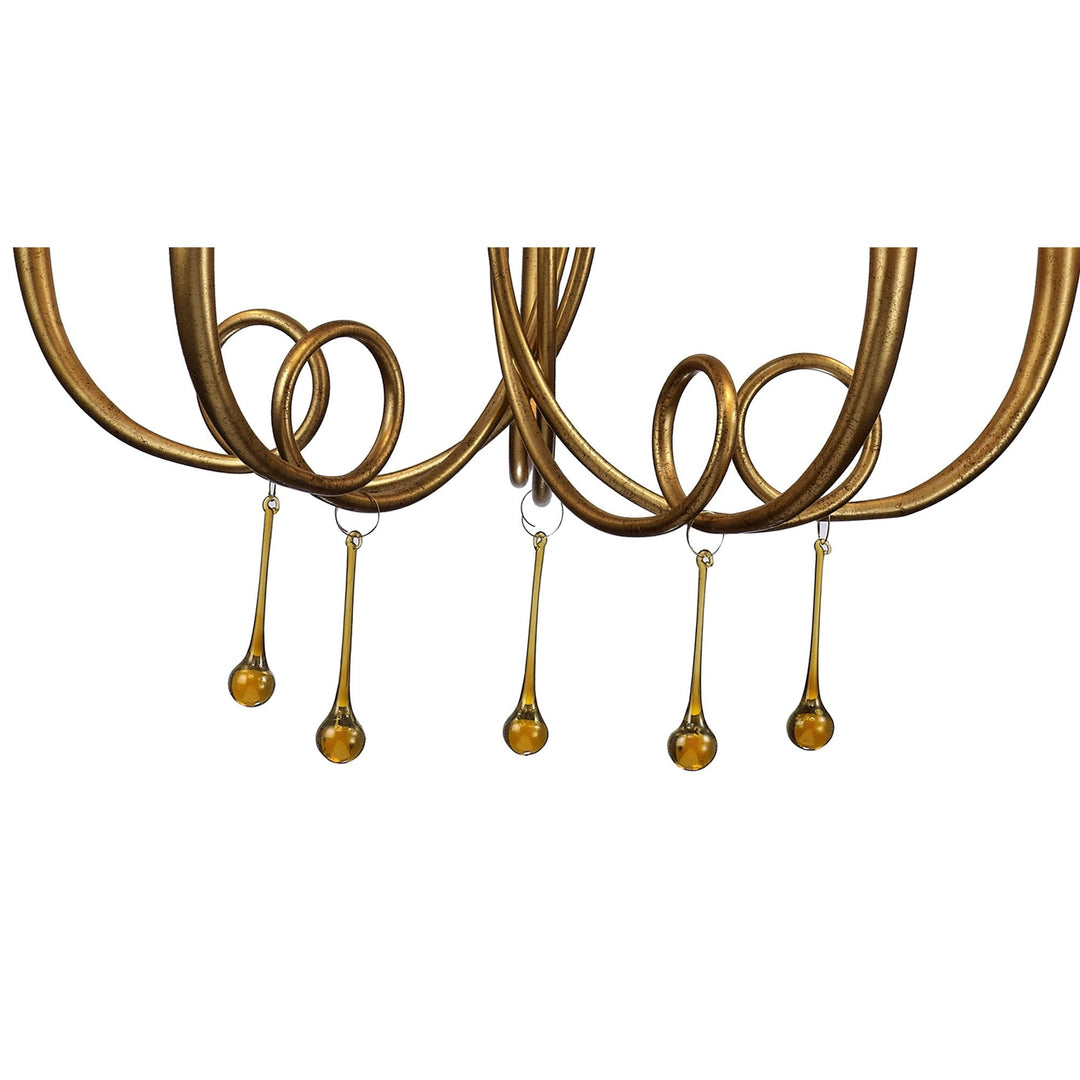 Mantra M6206 Paola Pendant 70cm Round Gold Painted