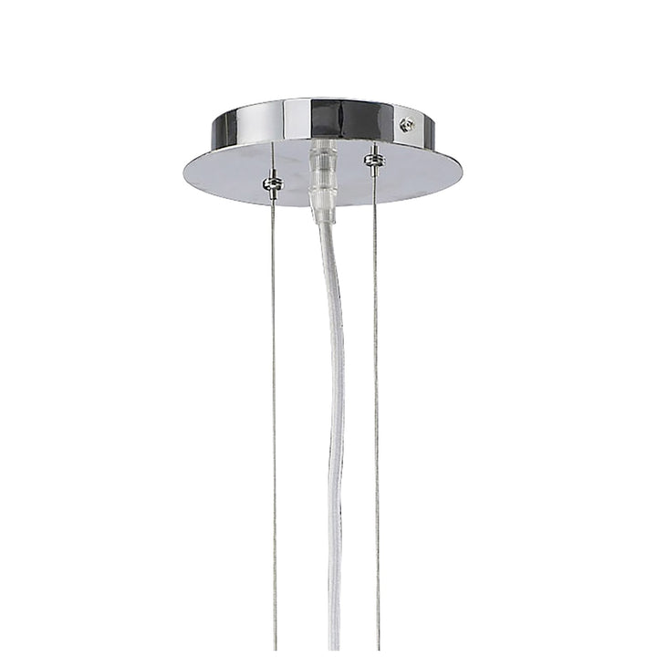 Mantra M1941 Pasion Rectangular Pendant 4 Light E27 Gloss White/White Acrylic/Polished Chrome