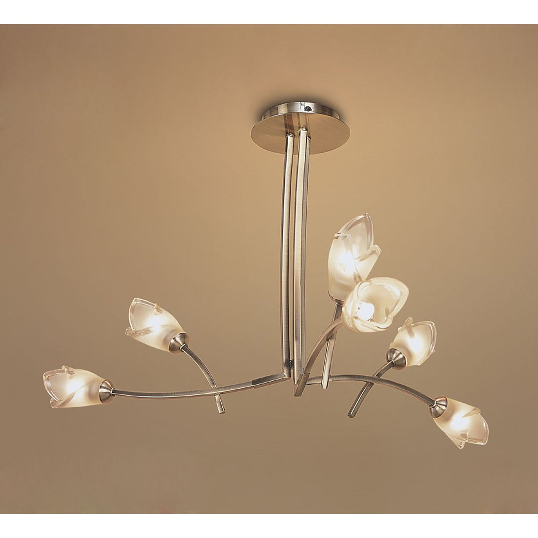 Mantra M0181AB Pietra Pendant 3 Arm 6 Light G9 Antique Brass