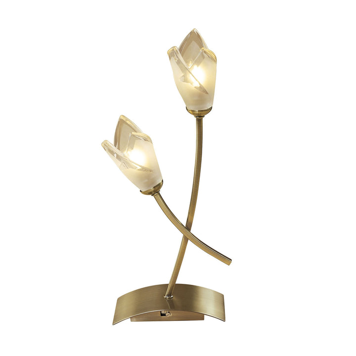 Mantra M0182AB Pietra Table Lamp 2 Light G9 Antique Brass