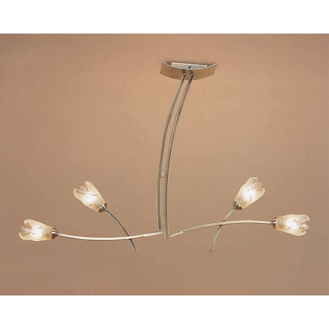 Mantra M0183AB Pietra Linear Pendant 2 Arm 4 Light G9 Antique Brass