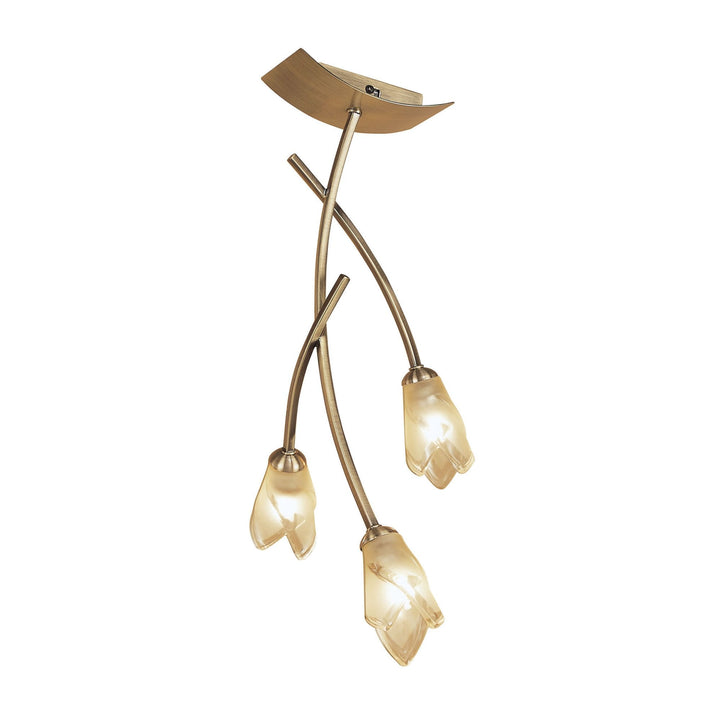 Mantra M0189AB Pietra Ceiling 3 Light G9 Antique Brass