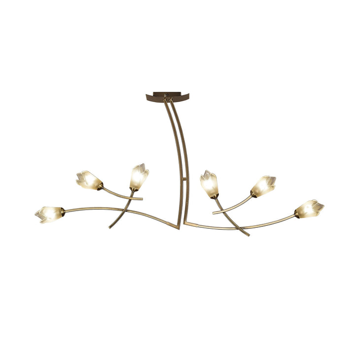 Mantra M0191AB Pietra Linear Pendant 2 Arm 6 Light G9 Antique Brass