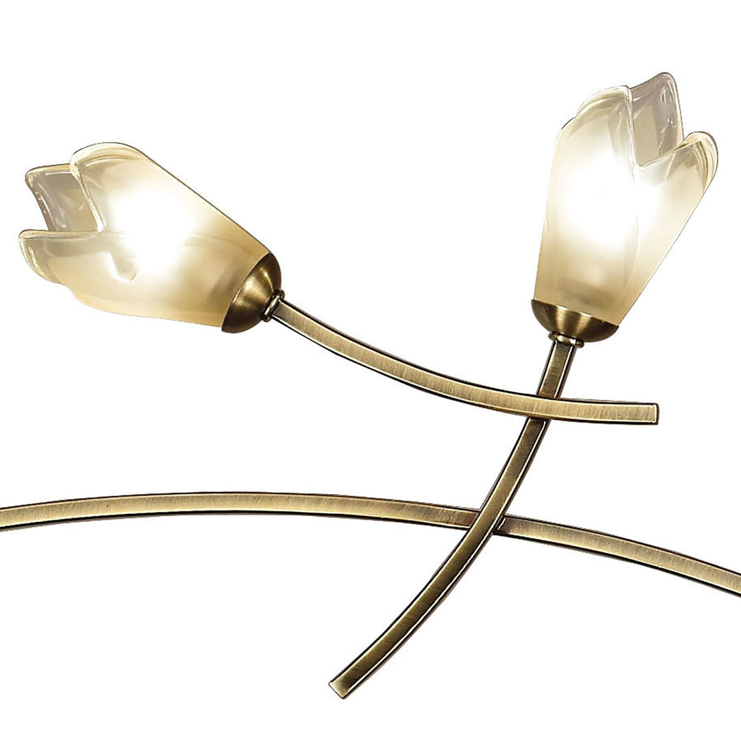 Mantra M0191AB Pietra Linear Pendant 2 Arm 6 Light G9 Antique Brass