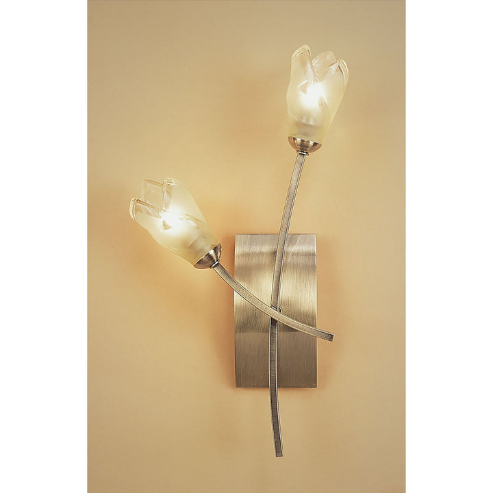 Mantra M0193AB/S Pietra Wall Lamp Switched 2 Light G9 Antique Brass