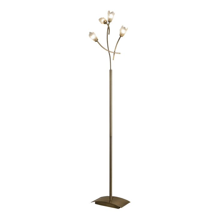 Mantra M0195AB Pietra Floor Lamp 4 Light G9 Antique Brass