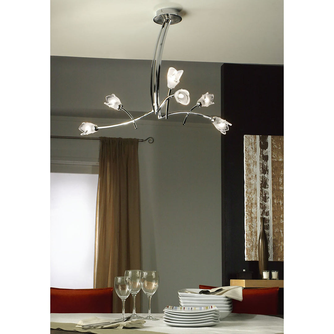 Mantra M0181 Pietra Pendant 3 Arm 6 Light G9 Polished Chrome