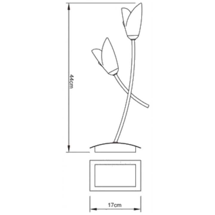 Mantra M0182 Pietra Table Lamp 2 Light G9 Polished Chrome