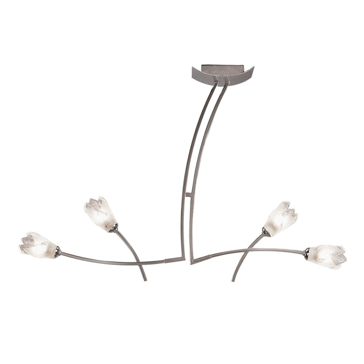 Mantra M0183 Pietra Linear Pendant 2 Arm 4 Light G9 Polished Chrome