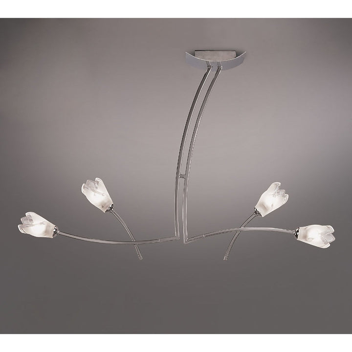 Mantra M0183 Pietra Linear Pendant 2 Arm 4 Light G9 Polished Chrome