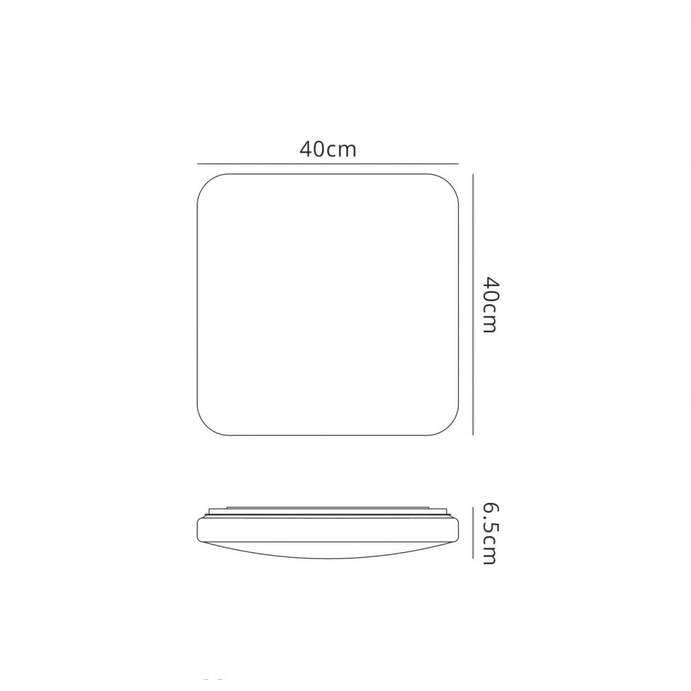 Mantra M6244 Quatro II Flush Fitting Square 40cm 45W LED White