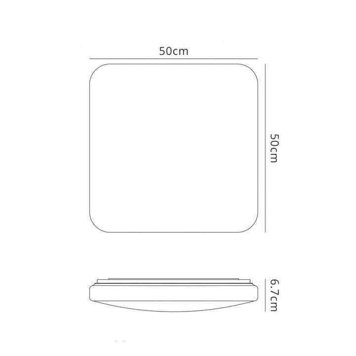 Mantra M6242 Quatro II Flush Fitting Square 50cm 60W LED White