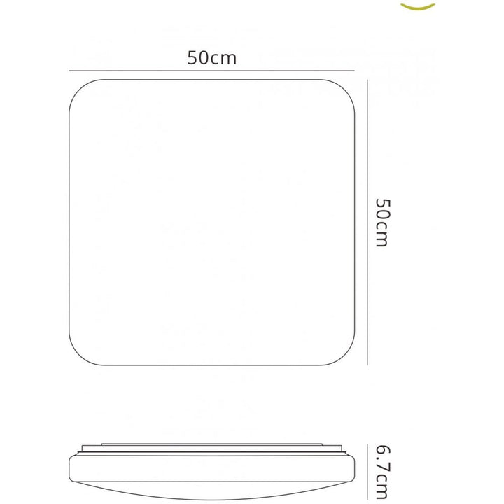 Mantra M6245 Quatro II Flush Fitting Square 50cm 60W LED White