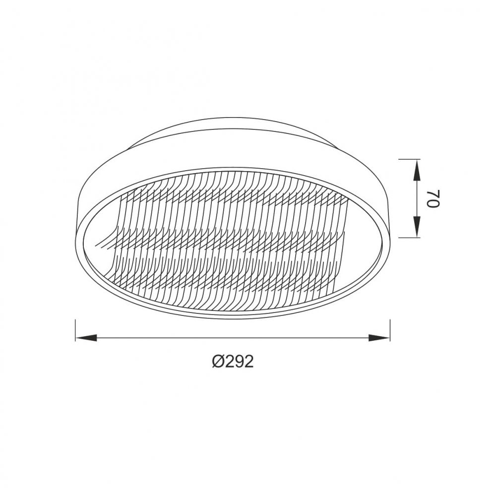 Mantra M5344 Reflex Flush 29cm Round 18W LED + 6000K Aluminium / Acrylic