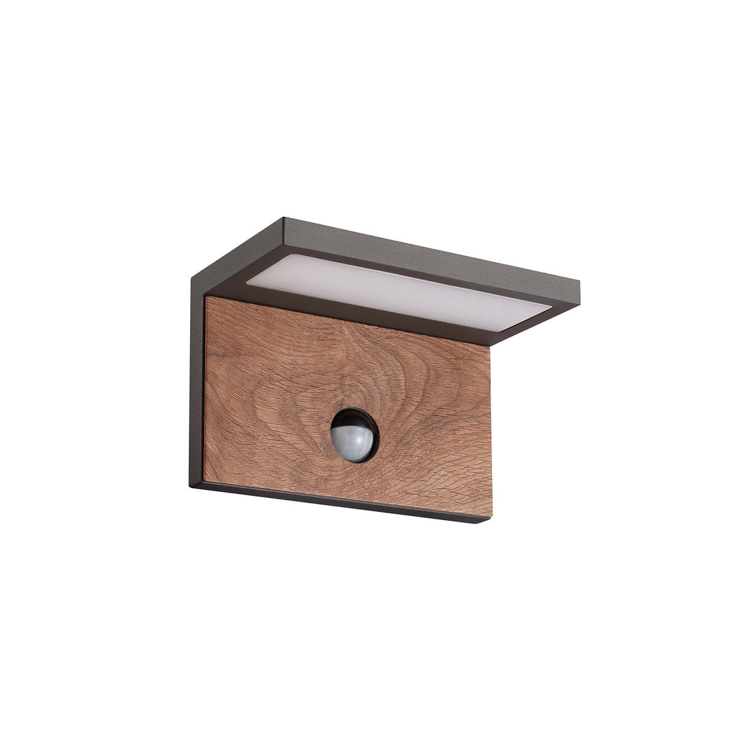 Mantra M6774 Ruka Outdoor Motion Sensor Wall Lamp 15W LED Anthracite/Walnut