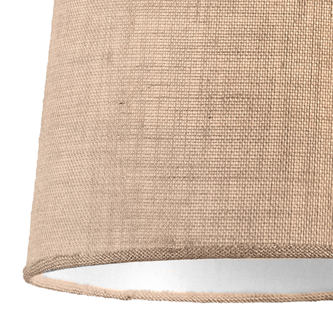 Mantra M6410 Sabina Pendant 30cm Round 1 Light Imitation Wood Linen Shade