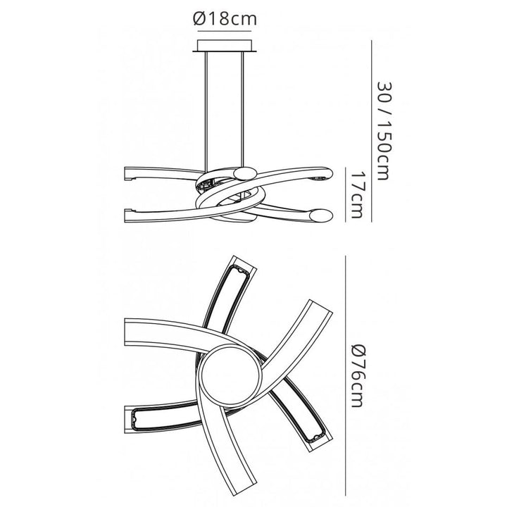 Mantra M3970 Knot Pendant LED Gloss White