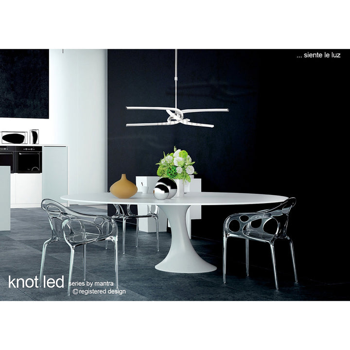 Mantra M4989 Knot Ceiling LED 2 Looped Arms Silver