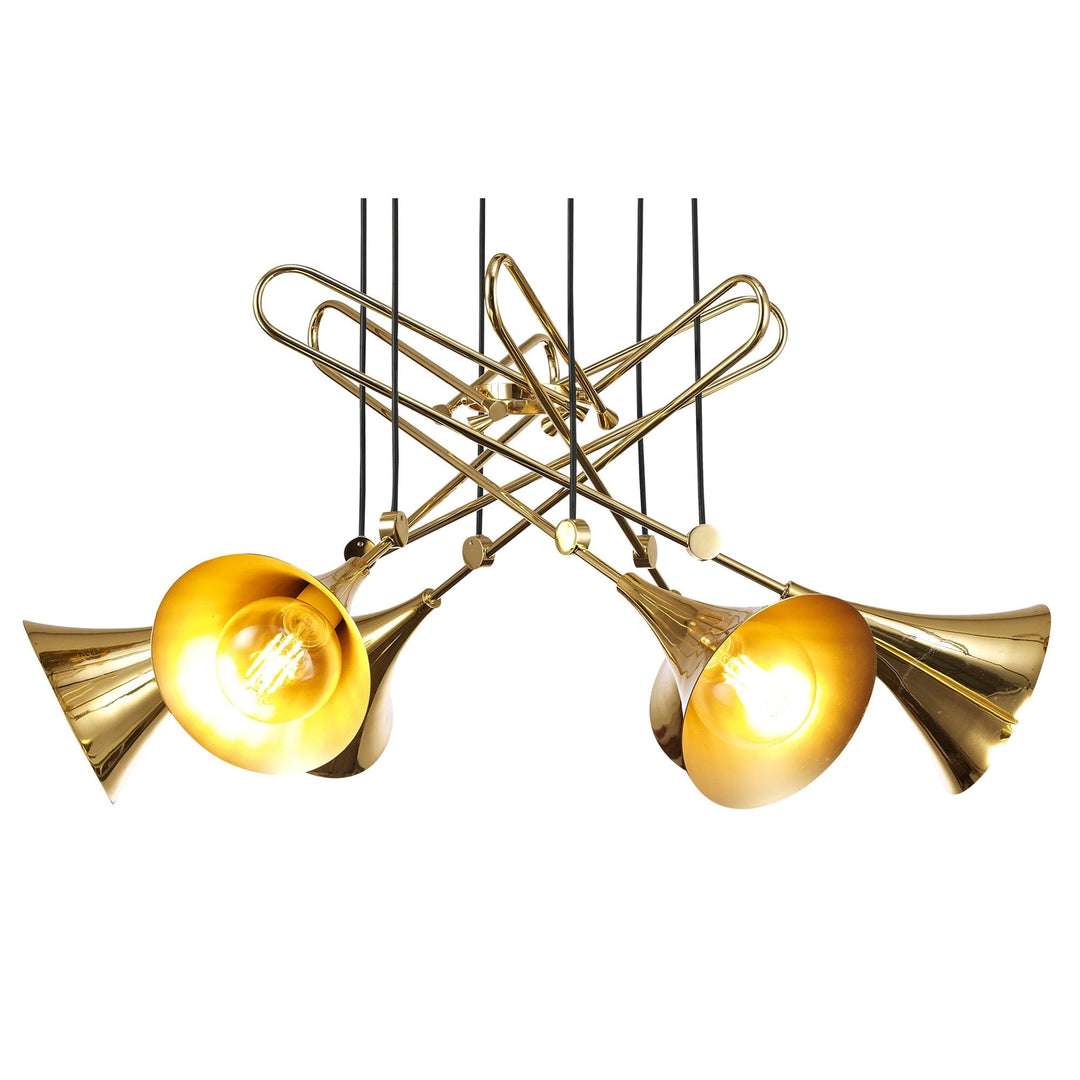 Mantra M5895 Jazz Oro Pendant 6 Light Polished Gold