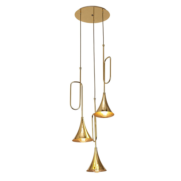 Mantra M5896 Jazz Oro Pendant 3 Light Polished Gold