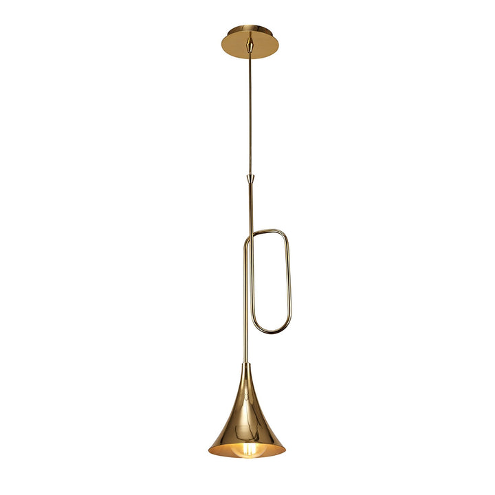 Mantra M5899 Jazz Oro Pendant 1 Light Polished Gold