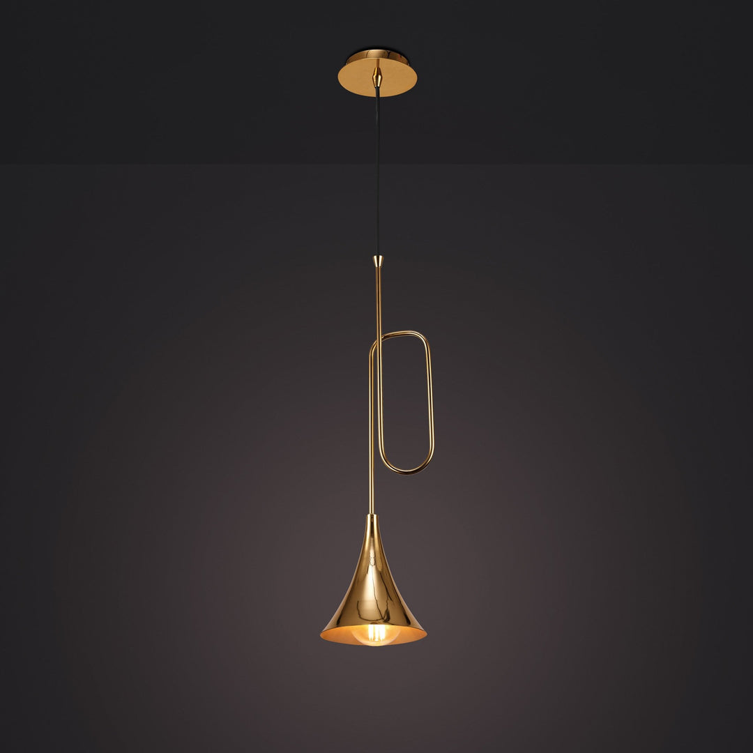 Mantra M5899 Jazz Oro Pendant 1 Light Polished Gold