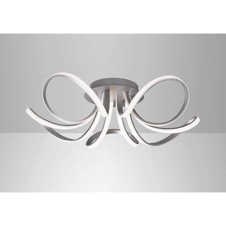 Mantra M5916 Knot Ceiling Light 74cm Round 5 Looped Arms LED Silver