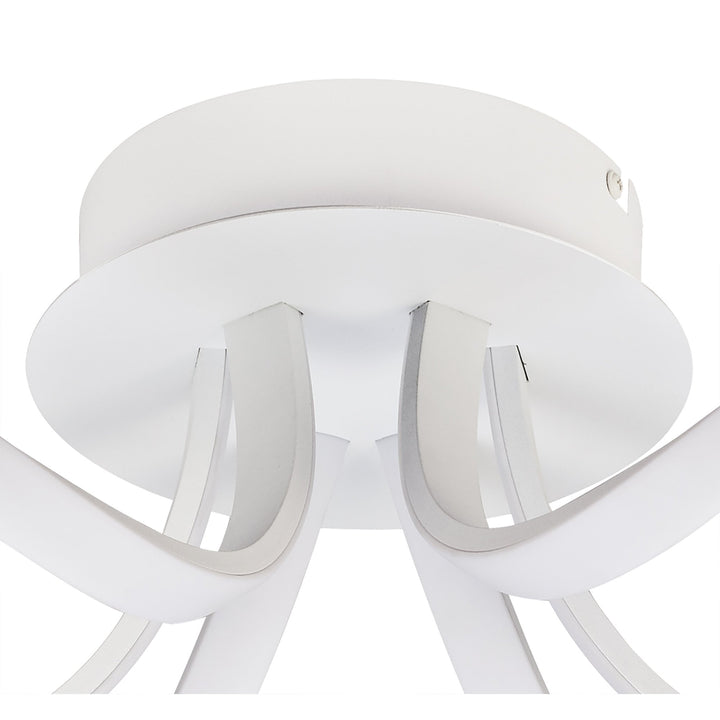 Mantra M6035 Knot Blanco Ceiling Light 48cm Round 3 Looped Arms LED White