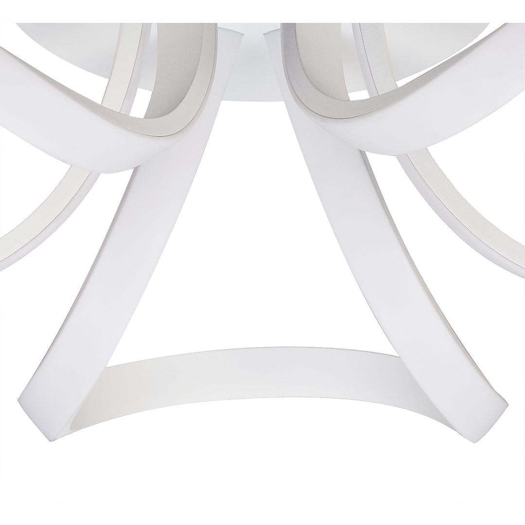 Mantra M6035 Knot Blanco Ceiling Light 48cm Round 3 Looped Arms LED White