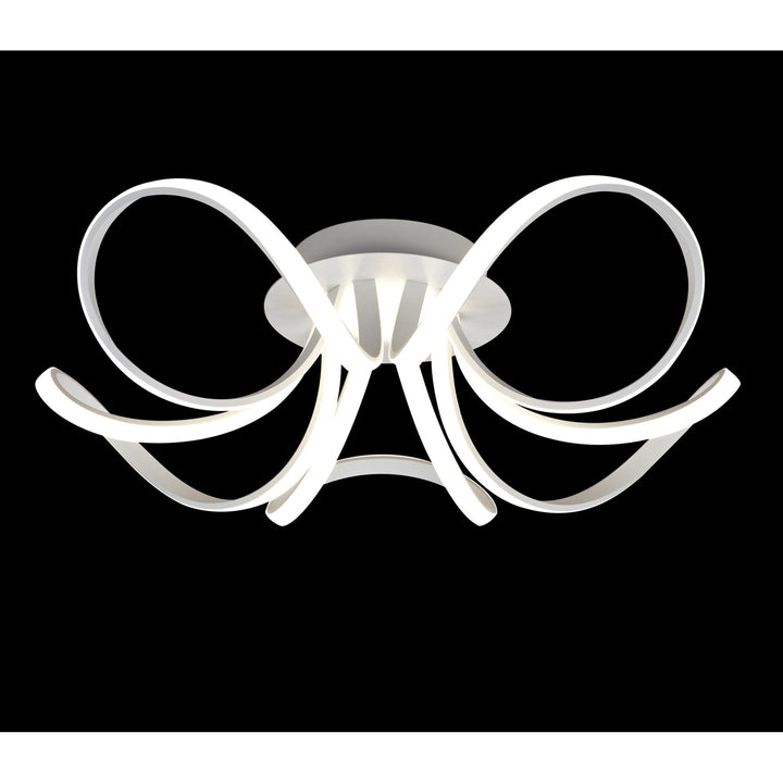 Mantra M6037 Knot Blanco Ceiling Light 74cm Round 5 Looped Arms LED White