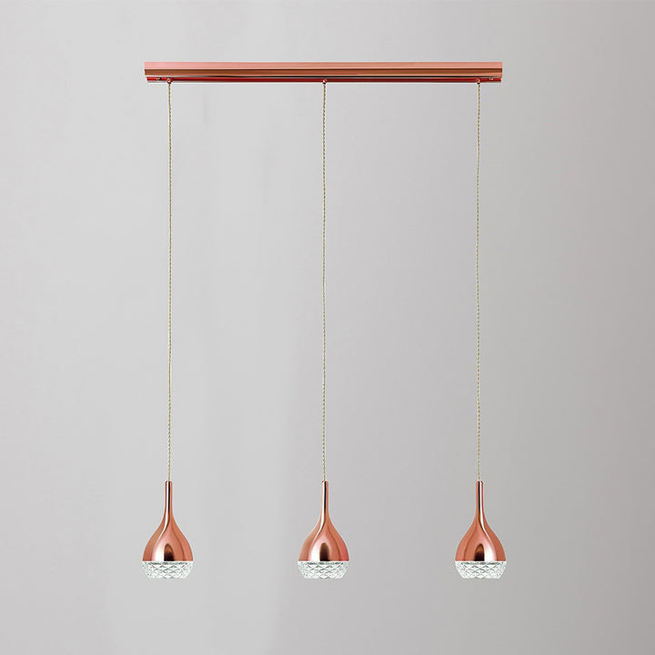 Mantra M5166 Khalifa Pendant 3 Light Line Copper