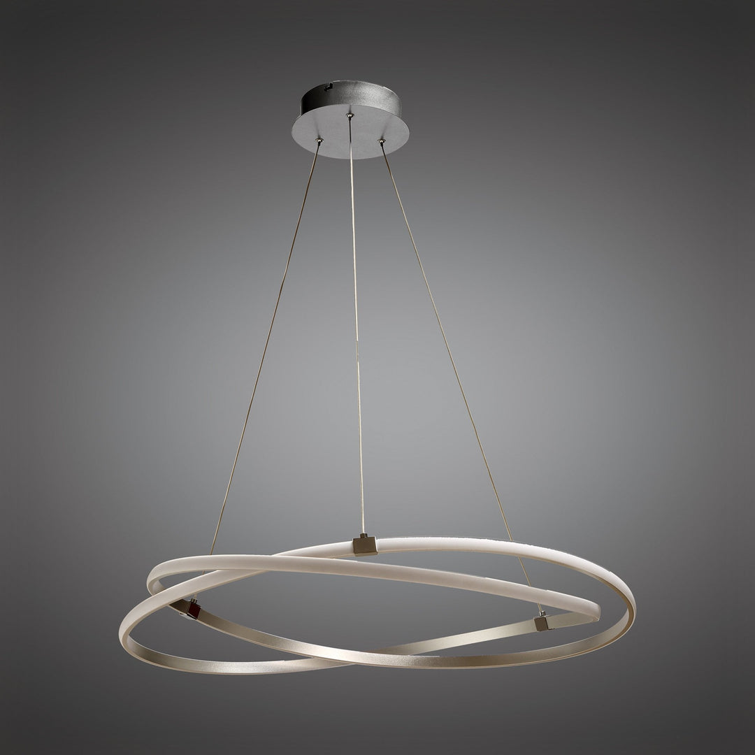 Mantra M5380 Infinity Pendant LED Silver Polished Chrome White Acrylic