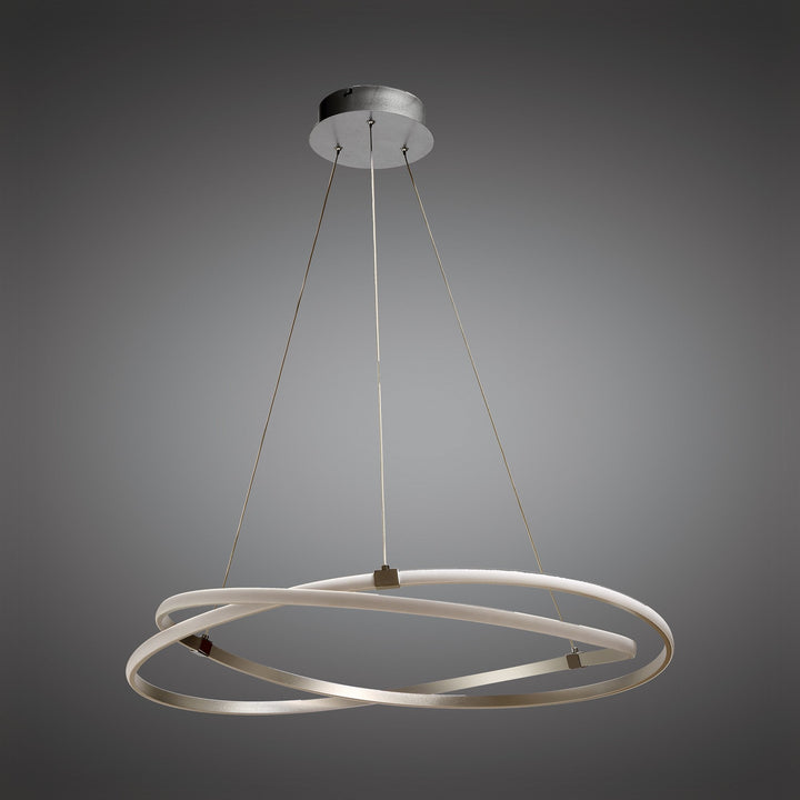 Mantra M5380 Infinity Pendant LED Silver Polished Chrome White Acrylic