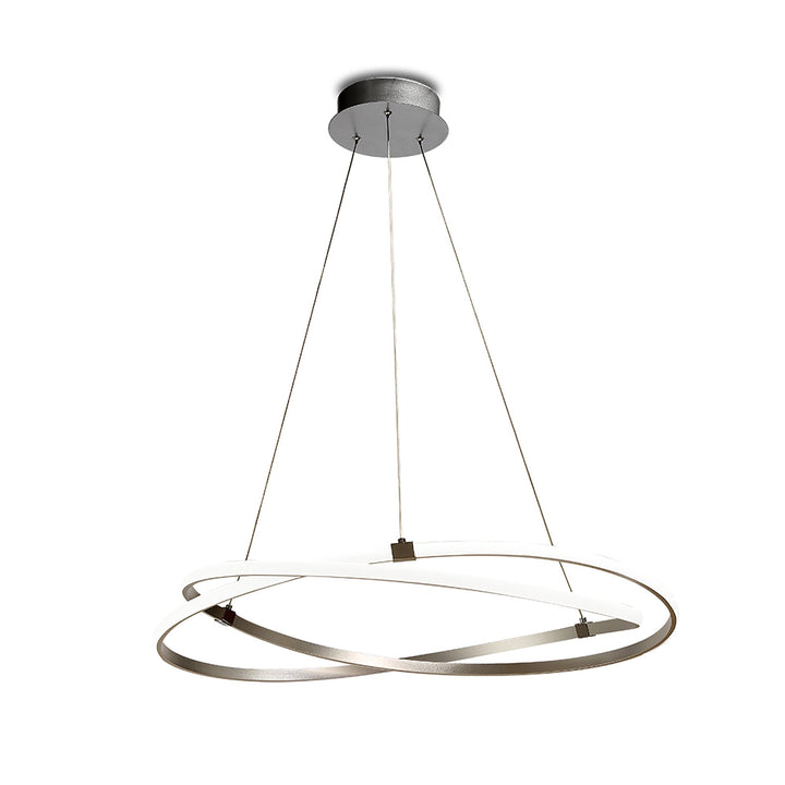 Mantra M5381 Infinity Pendant LED Silver Polished Chrome White Acrylic