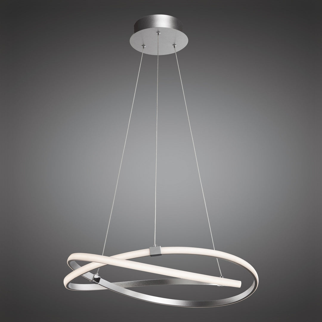 Mantra M5381 Infinity Pendant LED Silver Polished Chrome White Acrylic