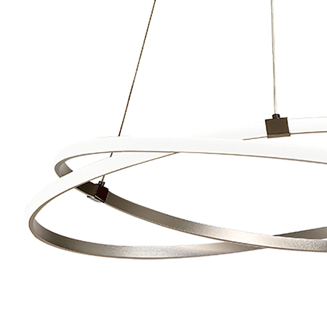 Mantra M5381 Infinity Pendant LED Silver Polished Chrome White Acrylic