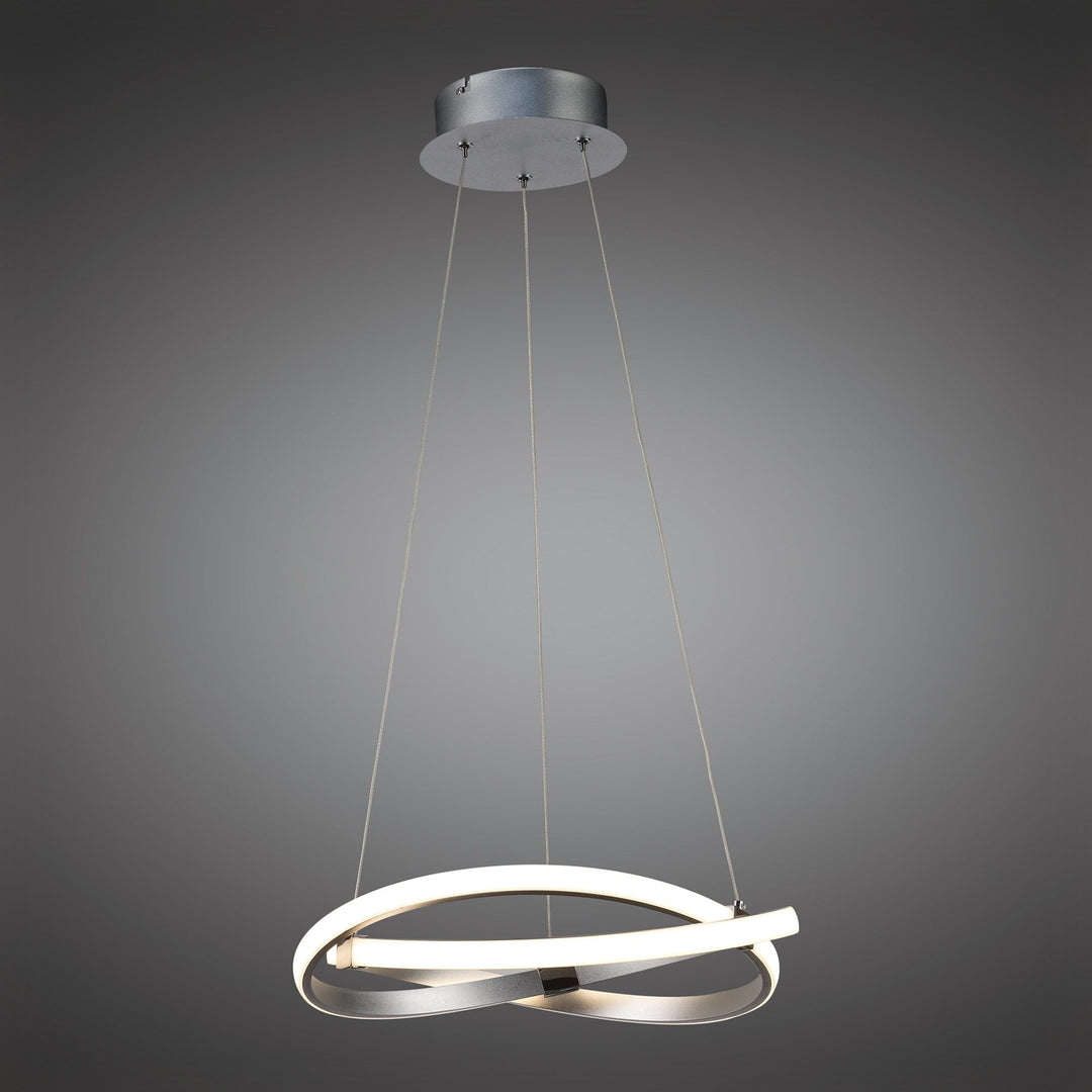 Mantra M5384 Infinity Pendant LED Silver Polished Chrome White Acrylic