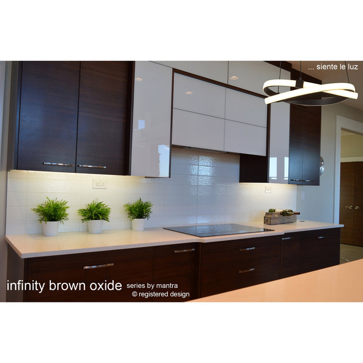 Mantra M5394 Infinity Pendant LED Brown Oxide White Acrylic