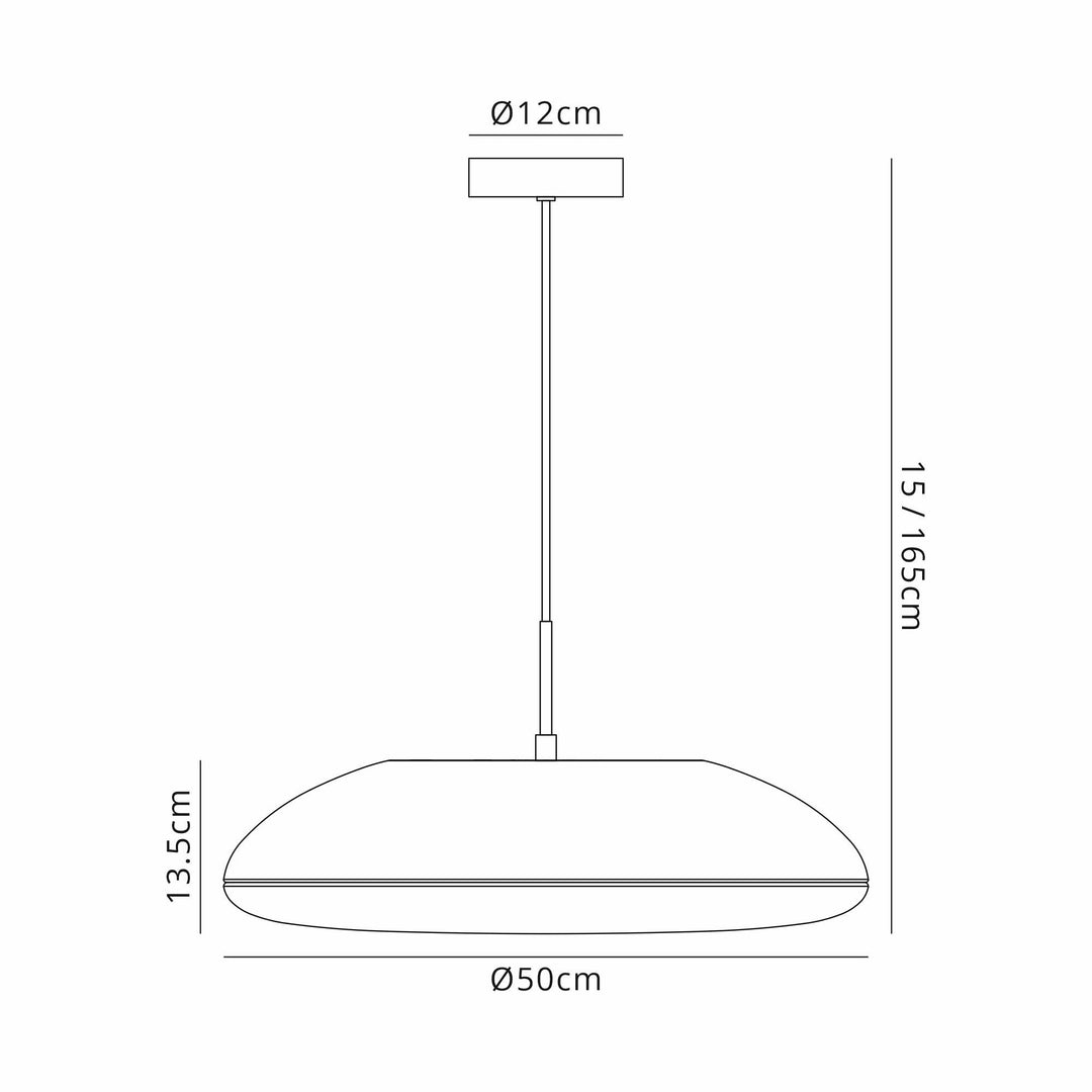 Mantra M8140 Kazz Pendant 50cm Round 6 Light White