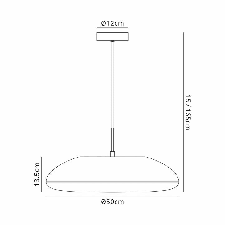 Mantra M8140 Kazz Pendant 50cm Round 6 Light White