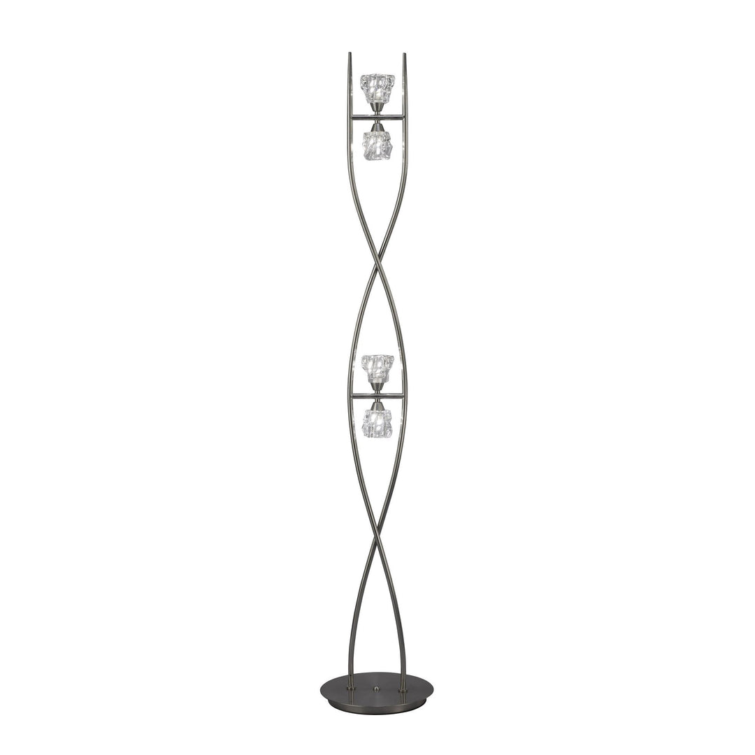 Mantra M3758 Iku Floor Lamp 4 Light Satin Nickel