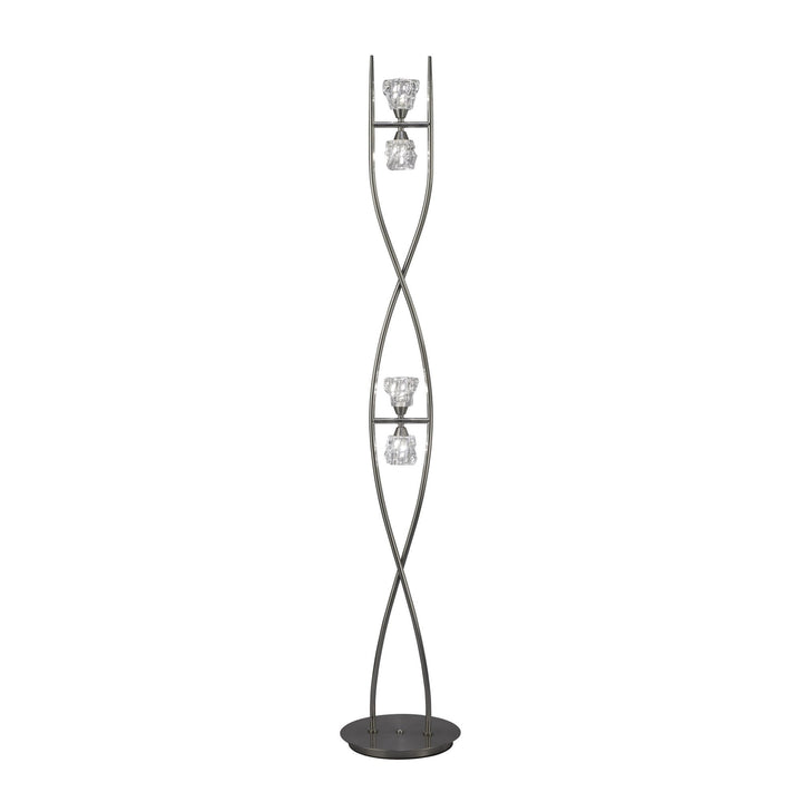 Mantra M3758 Iku Floor Lamp 4 Light Satin Nickel