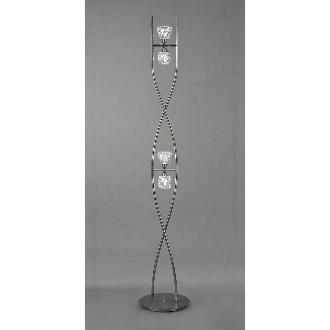 Mantra M3758 Iku Floor Lamp 4 Light Satin Nickel