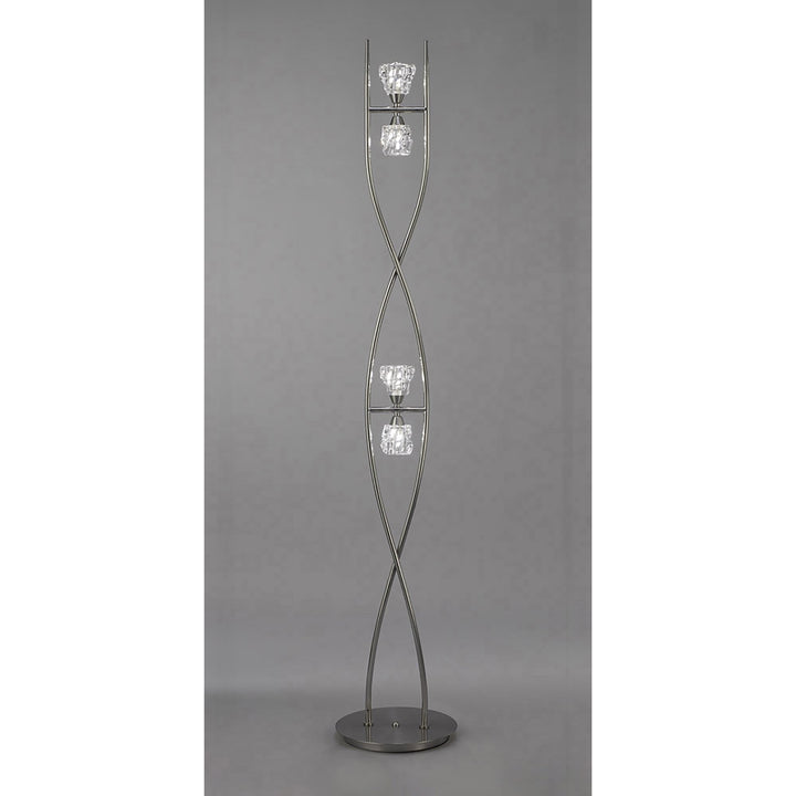 Mantra M3758 Iku Floor Lamp 4 Light Satin Nickel