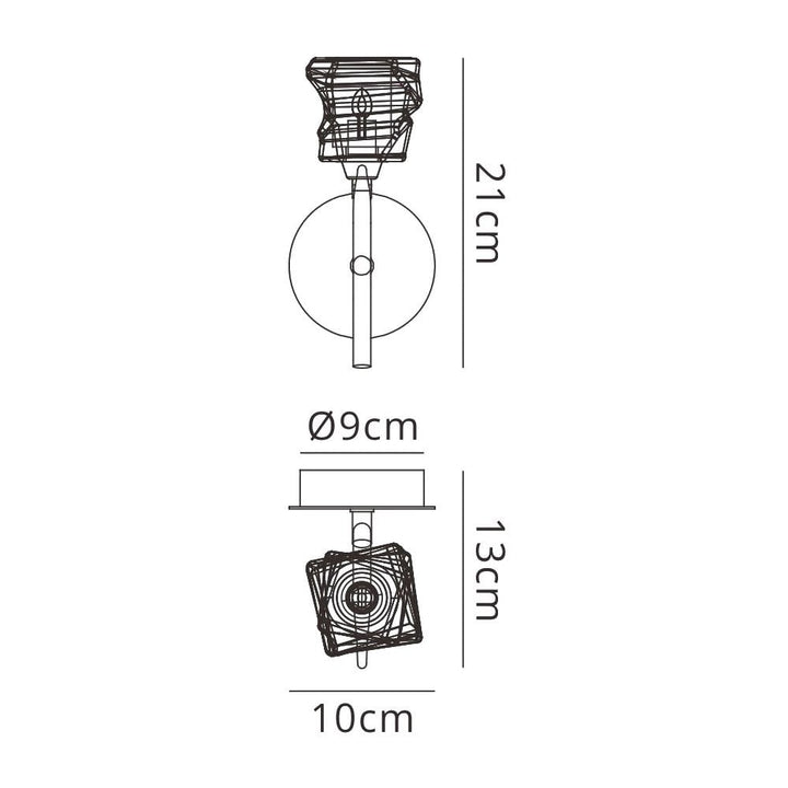 Mantra M3759/S Iku Wall Lamp Switched 1 Light Satin Nickel