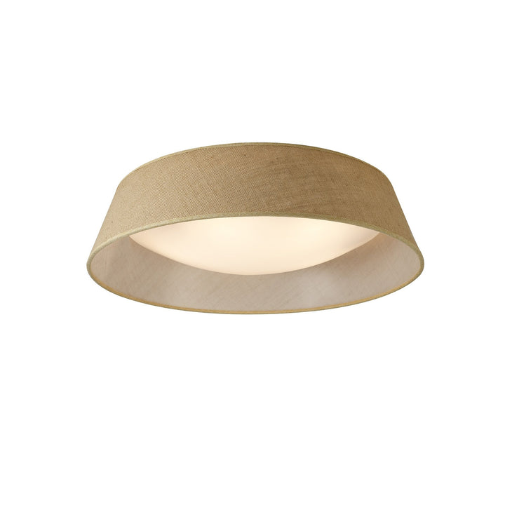 Mantra M6412 Sabina Ceiling 5 x E27 (Max 20W) Brown Linen Shade/White Acrylic