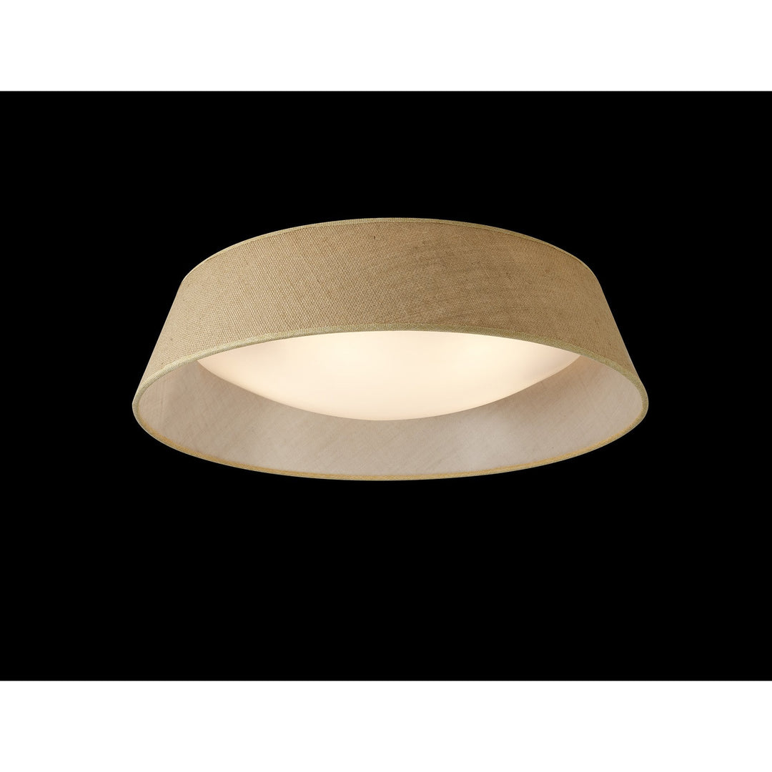 Mantra M6412 Sabina Ceiling 5 x E27 (Max 20W) Brown Linen Shade/White Acrylic