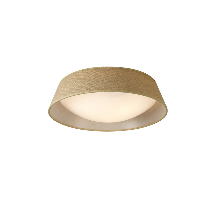 Mantra M6413 Sabina Ceiling 3 x E27 (Max 20W) Brown Linen Shade/White Acrylic